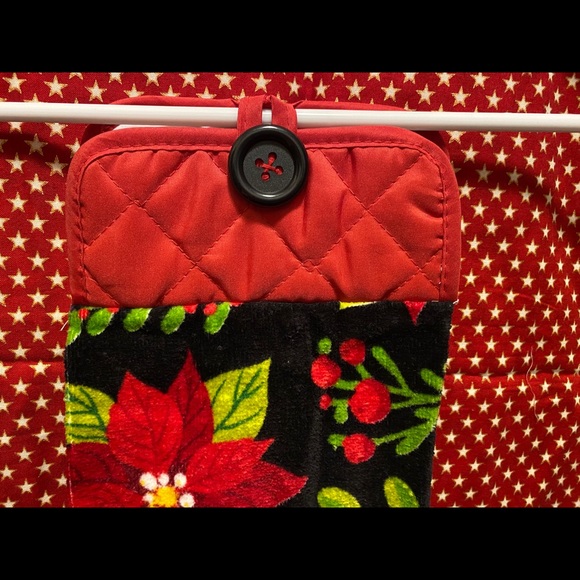 Hanging kitchen hand towel. Poinsettia flower - Picture 3 of 3